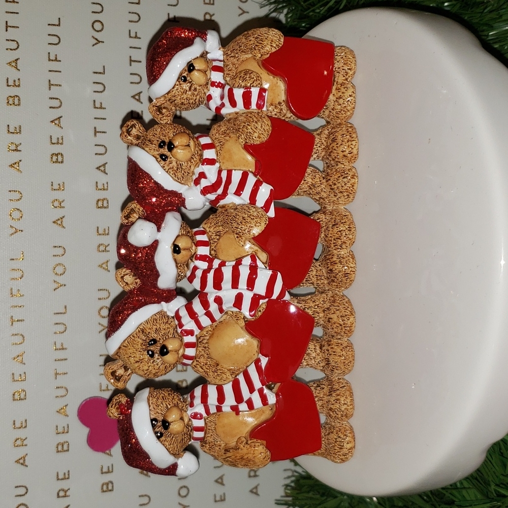 Bears, Bears, and Bears.  Oh my!    Figurine. Christmas.  Love.